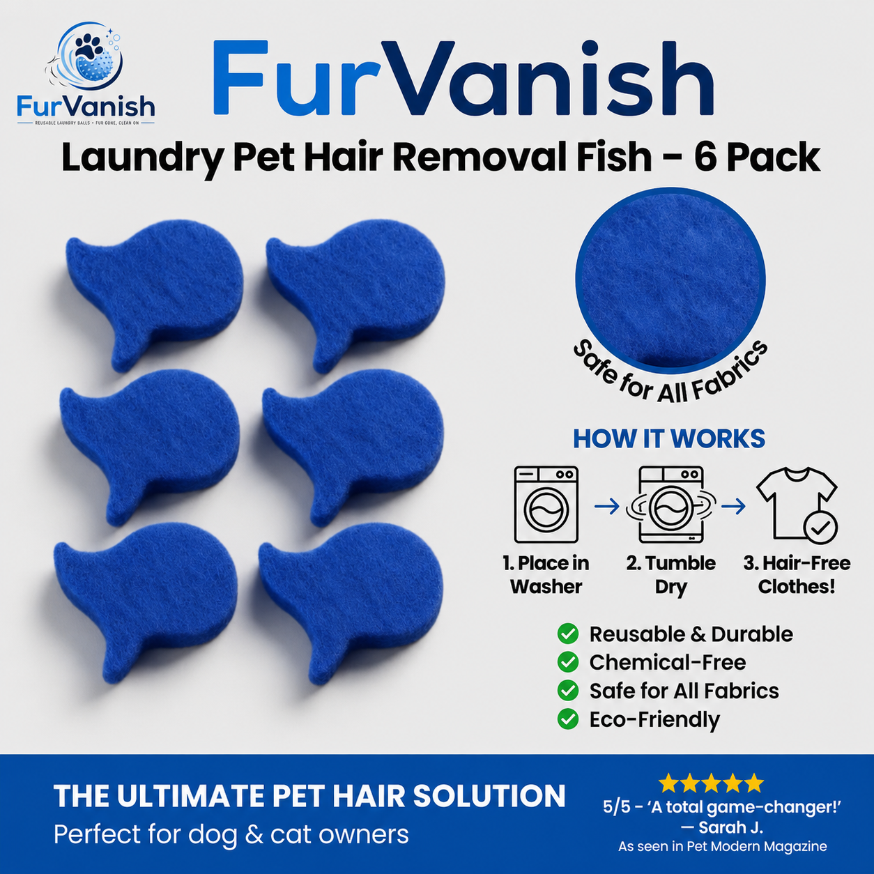 FurVanish™ Reusable Laundry Hair Remover Balls